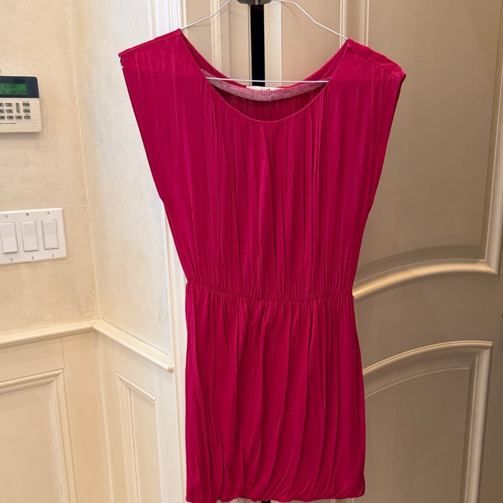 Vibrant Pink Sleeveless Bubble Dress